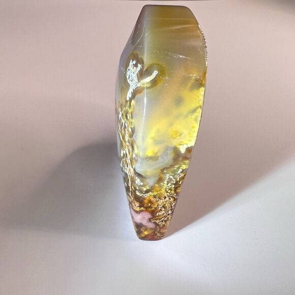 Moss‎ Agate Crystal Heart (#5) - Picture 5 of 14